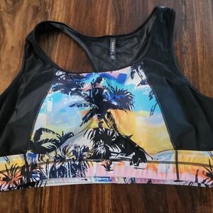 Tropical Print Sports Bra